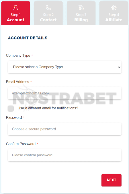 Betfred Affiliates Registration