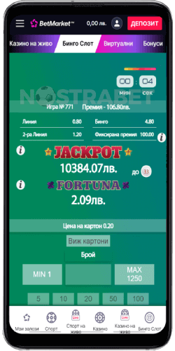 betmarket mobile бинго игра