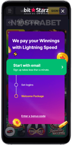Bitstarz casino registration on android