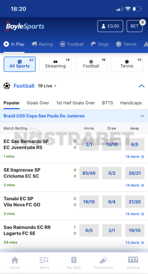 boylesports live betting on sports