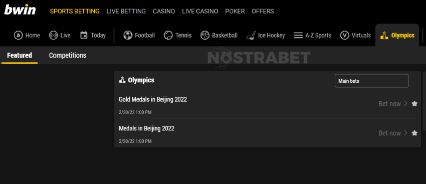 bwin olympics betting