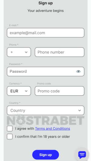 CryptoBetSports mobile registration