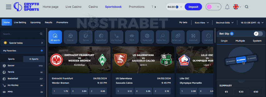 CryptoBetSports sportsbook