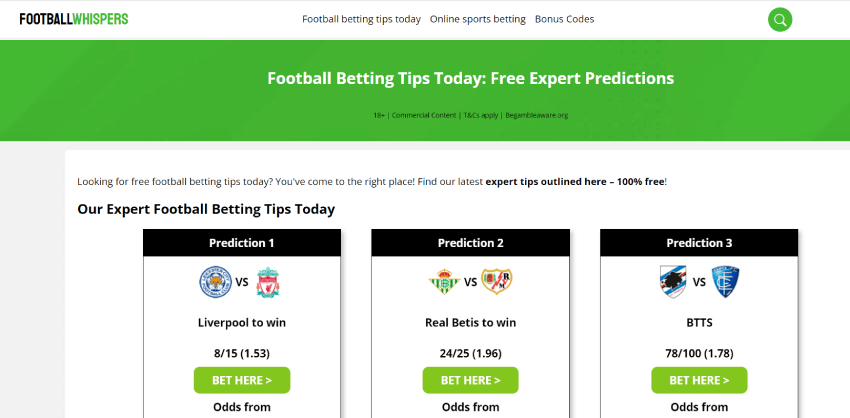 footballwhispers football predictions