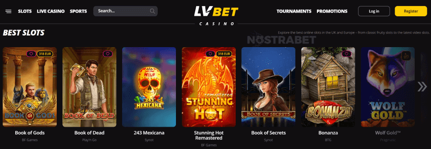 lvbet casino slots