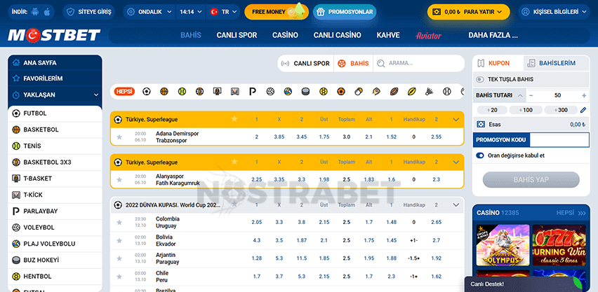 Mostbet Spor Bahisleri