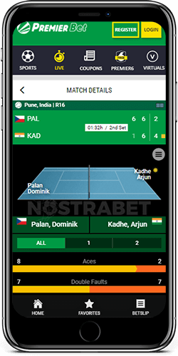 PremierBet Tennis In-Play on iOS