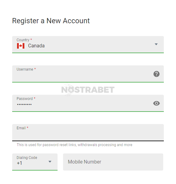 Royal Vegas Canada Registration