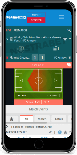 Sportingwin Live Sports on iOS
