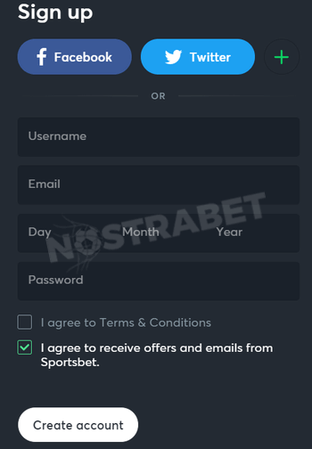 sportsbet io casino registration form