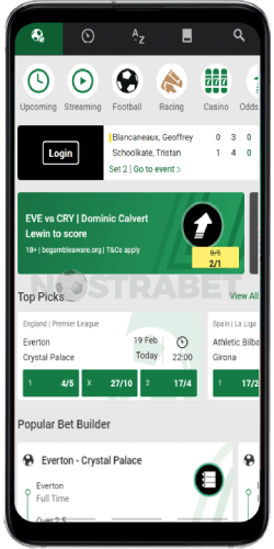 unibet android app homepage