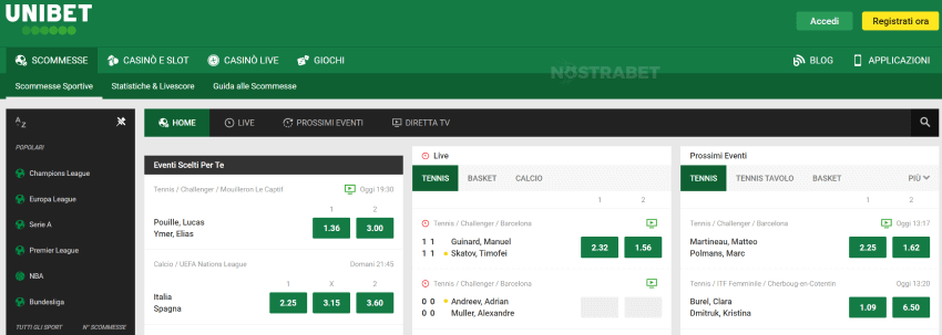 scommesse sportive unibet