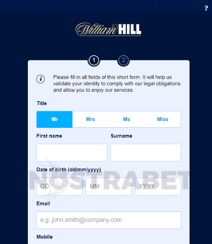 inscription william hill Canada